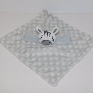 Activities by Baby mode Zebra Security blanket Plush Gray White baby Lovey